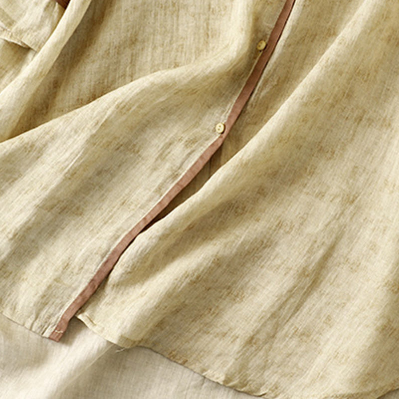 Sukienka midi z akrylu z haftowanym kołnierzykiem i trzema czwartymi rękawami w kolorze Buddha Stones - image 14