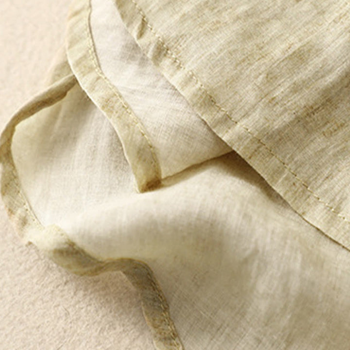 Sukienka midi z akrylu z haftowanym kołnierzykiem i trzema czwartymi rękawami w kolorze Buddha Stones - image 16