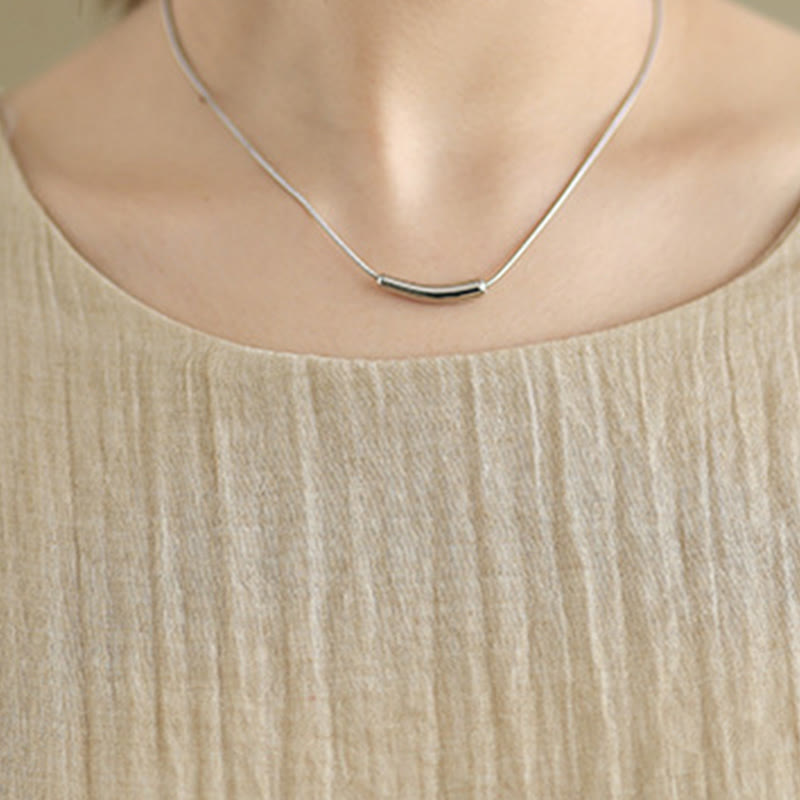 Sukienka midi z podwójnymi warstwami i okrągłym dekoltem z krótkim rękawem, wykonana z mieszanki bawełny i lnu, z Buddha Stones na lato - image 7