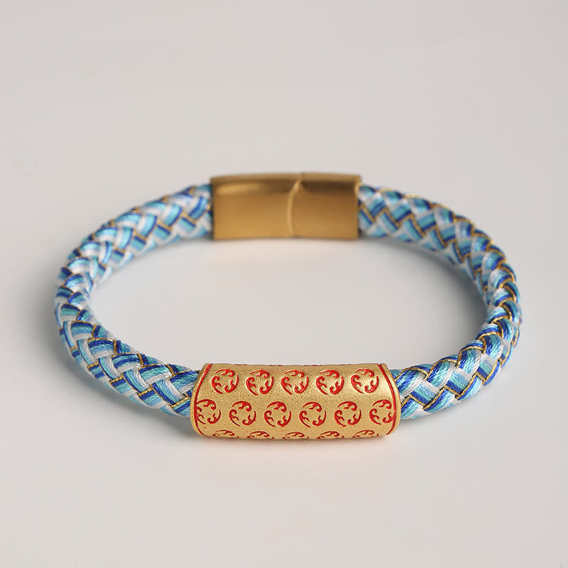 Buddha Stones Tybetańskie Hot Wheels Różne Kolory Lina Diament Węzeł Szczęścia Bransoletka Zapięcie