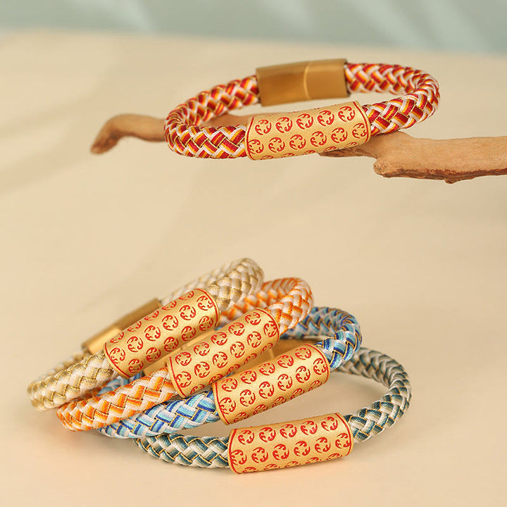 Buddha Stones Tybetańskie Hot Wheels Różne Kolory Lina Diament Węzeł Szczęścia Bransoletka Zapięcie