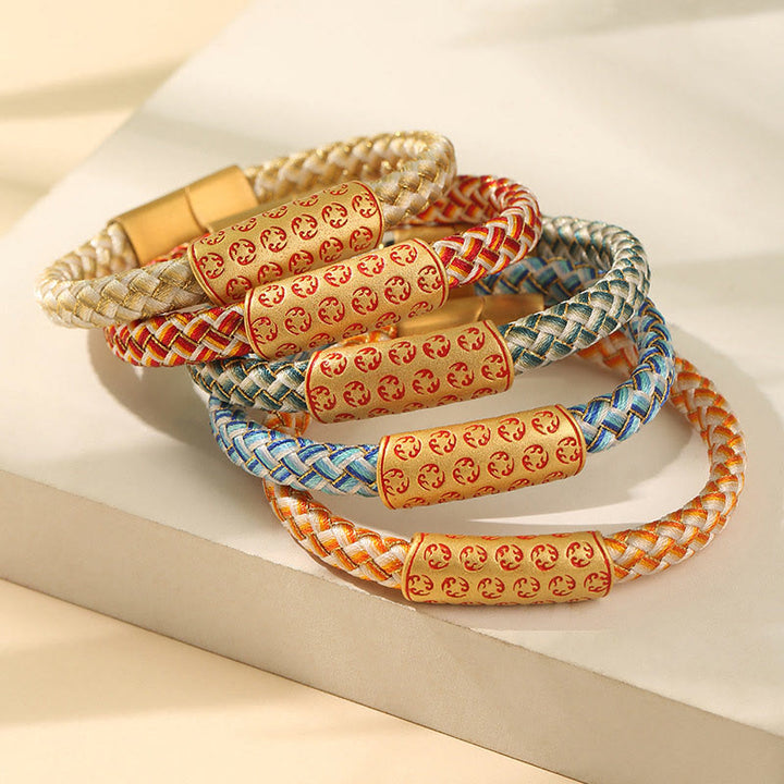 Buddha Stones Tybetańskie Hot Wheels Różne Kolory Lina Diament Węzeł Szczęścia Bransoletka Zapięcie