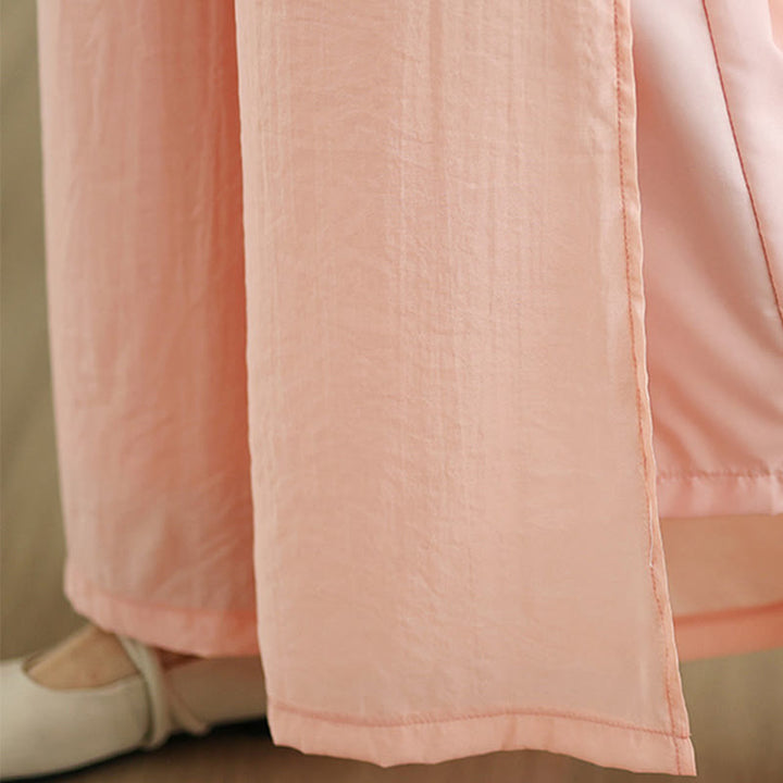 Buddha Stones Casual Vintage Boczne Rozcięcia U dołu Spodnie Bawełniane Lniane Damskie Szerokie Nogawki Z Kieszeniami - image 6