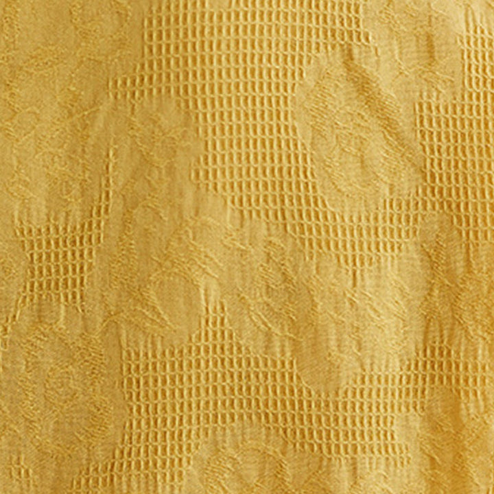 Koszula damska z bawełny i lnu z wyciętym kołnierzykiem i haftowanymi kwiatami z motywem Buddha Stones , rękawami trzy czwarte - image 20