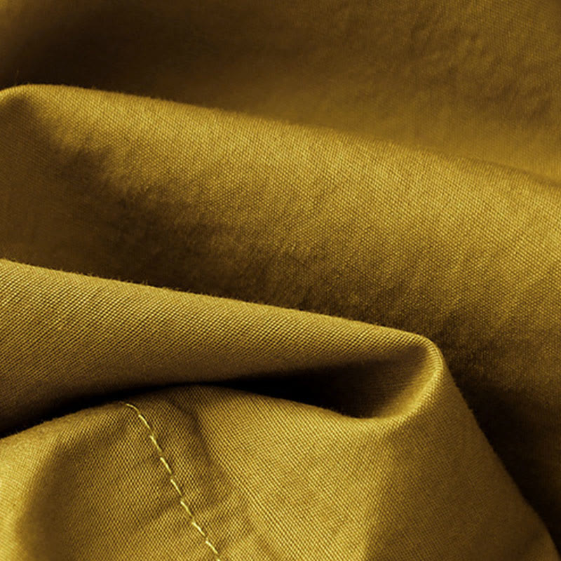 Letnia sukienka midi z okrągłym dekoltem i kieszeniami, z prostym wzorem i krótkim rękawem "Buddha Stones" - image 24