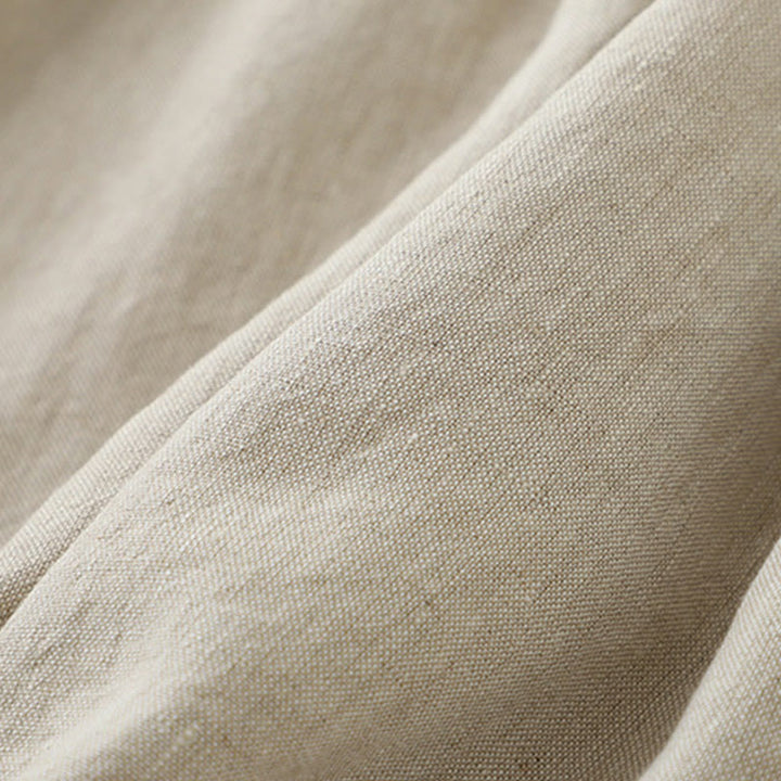 Sukienka midi z Buddha Stones na co dzień, w jednolitym kolorze, z dekoltem w serek i prostym wzorem na guziki, bez rękawów - image 7