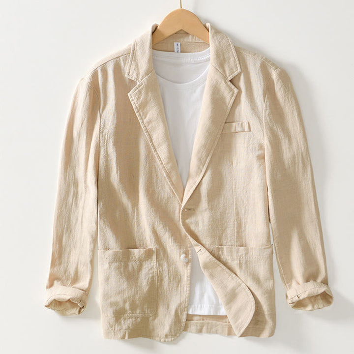 Koszula męska z długim rękawem i kieszeniami, z bawełny i lnu, z motywem Buddha Stones, zapięciem na guziki - Cytrynowe Szyfony - US/UK/AU44， EU54 (4XL) - image 10