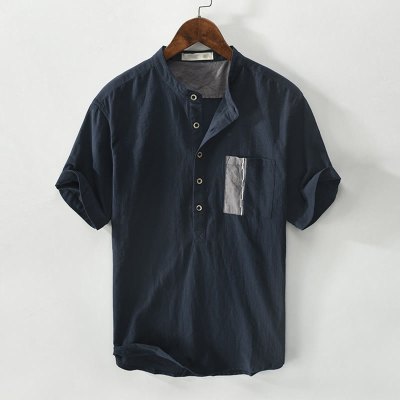 Koszula Buddha Stones i kieszenią - MidnightBlue - US/UK/AU42， EU52 (3XL) - image 13