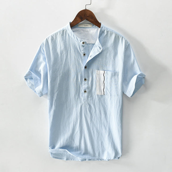 Koszula Buddha Stones i kieszenią - LightSkyBlue - US/UK/AU42， EU52 (3XL) - image 10