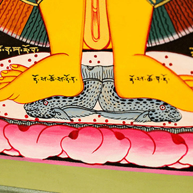 Buddha Stones Tybetańskie Thangka Malowanie Uzdrawiające Ręcznie Robione Dekoracje (Losowy Styl) - image 7