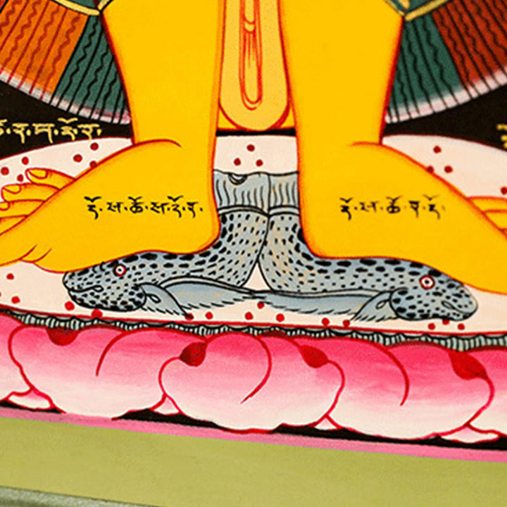 Buddha Stones Tybetańskie Thangka Malowanie Uzdrawiające Ręcznie Robione Dekoracje (Losowy Styl)