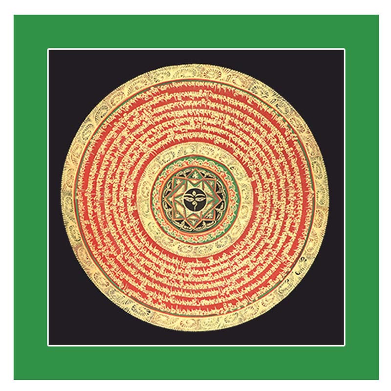 Buddha Stones Tybetańskie Malowanie Thangka Sześć Prawdziwych Słów Pismo Ręcznie Robione Dekoracje Pudełko Niespodzianek (Losowy Styl)