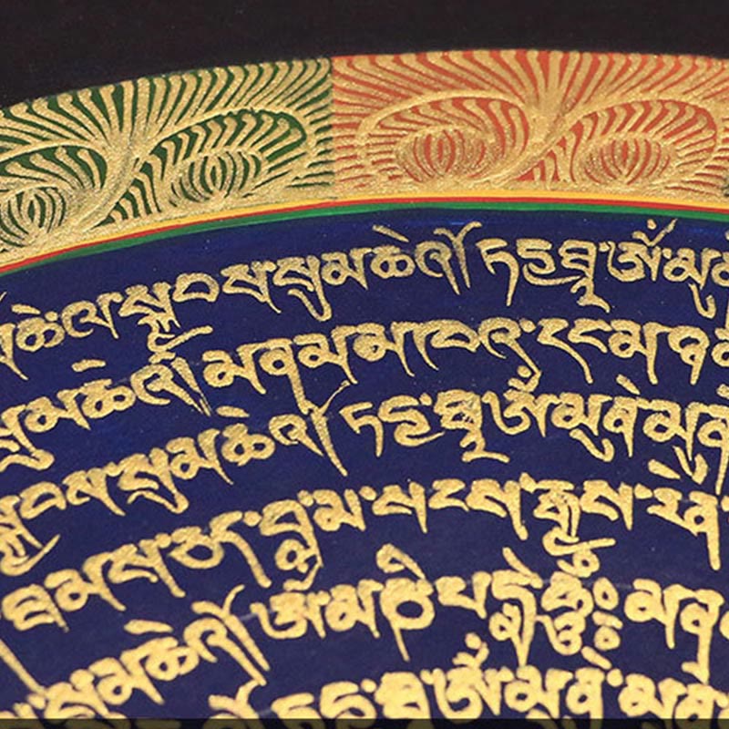 Buddha Stones Tybetańskie Malowanie Thangka Sześć Prawdziwych Słów Pismo Ręcznie Robione Dekoracje Pudełko Niespodzianek (Losowy Styl) - image 7