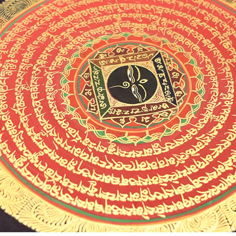 Buddha Stones Tybetańskie Malowanie Thangka Sześć Prawdziwych Słów Pismo Ręcznie Robione Dekoracje Pudełko Niespodzianek (Losowy Styl)