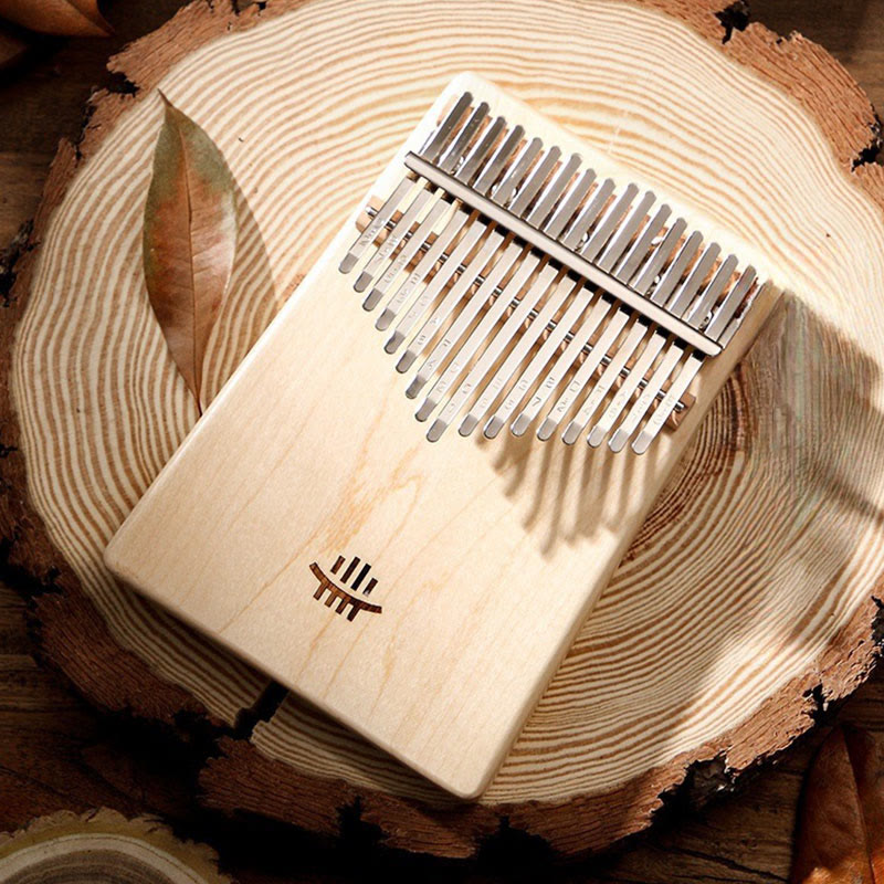 Kalimba z Buddha Stones 17 klawiszy Pianino kciukowe Klon akacjowy Sapele drewno przenośne pianino na palce