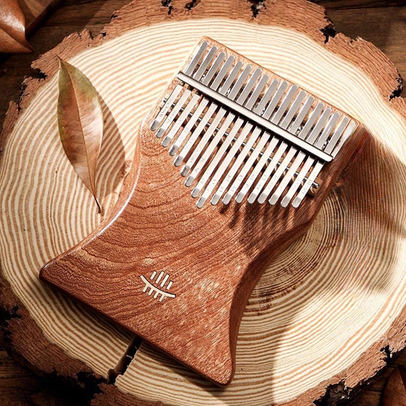 Kalimba z Buddha Stones 17 klawiszy Pianino kciukowe Klon akacjowy Sapele drewno przenośne pianino na palce