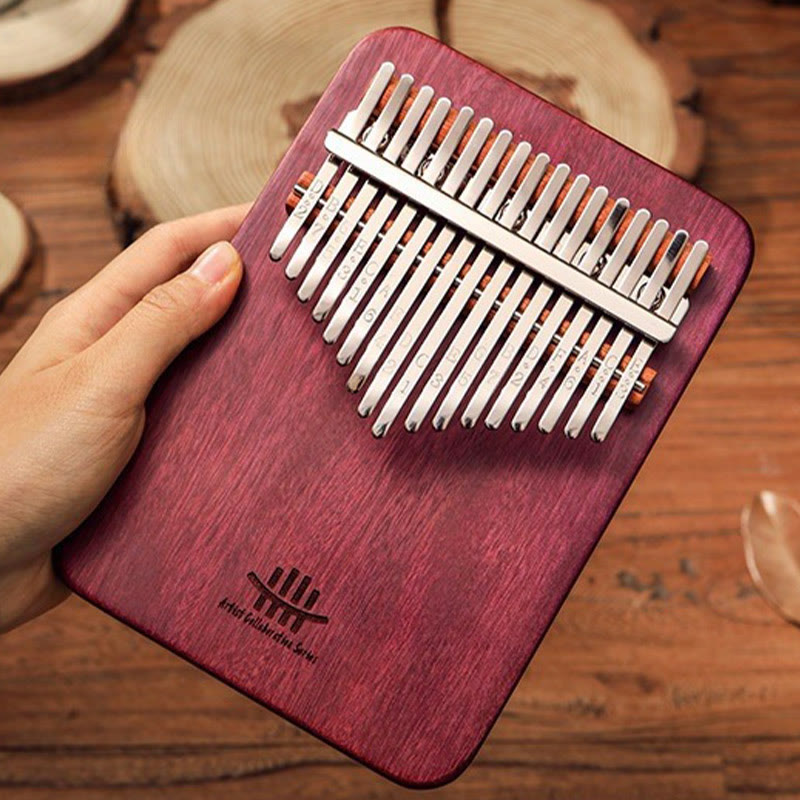 Kamienne Buddha Stones Kalimba 21 klawiszy Pianino kciukowe Peltogyne Drewniane przenośne pianino palcowe