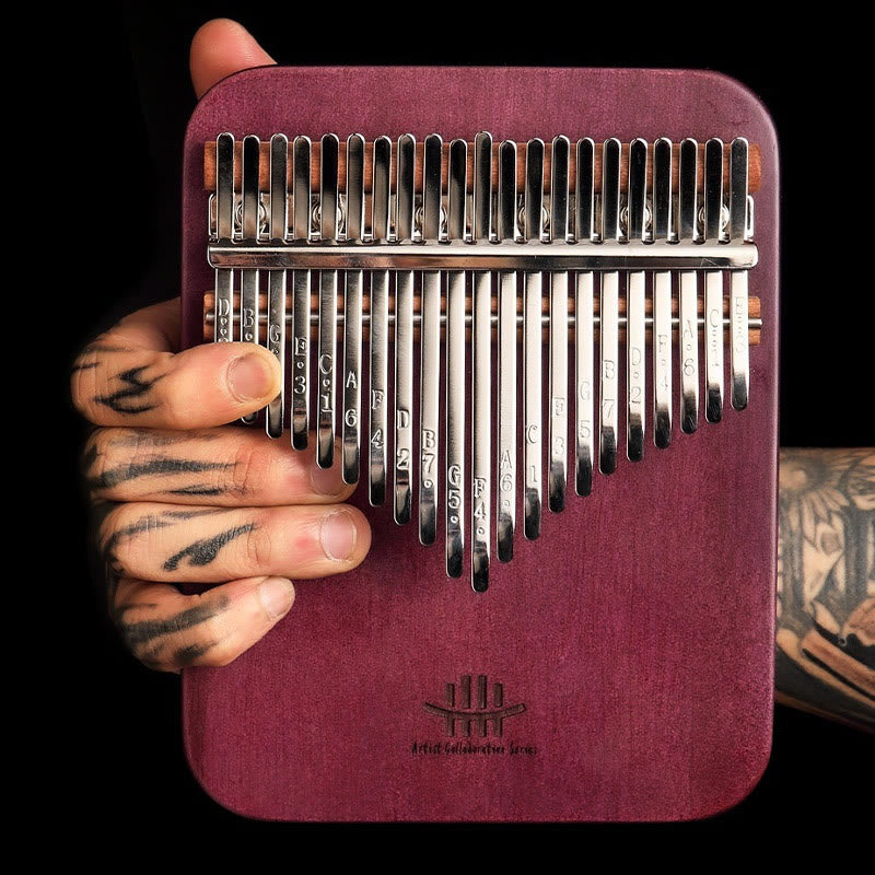 Kamienne Buddha Stones Kalimba 21 klawiszy Pianino kciukowe Peltogyne Drewniane przenośne pianino palcowe