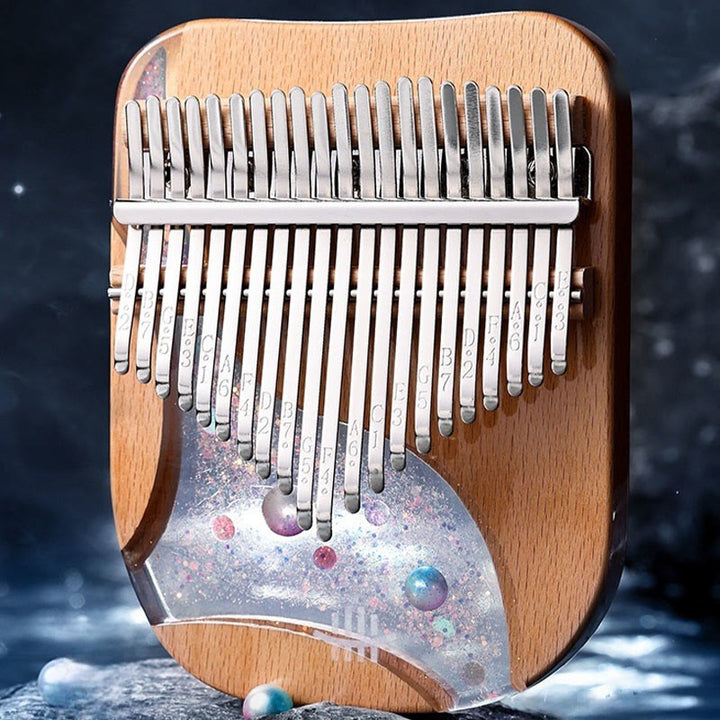 Buddha Stones Kalimba 17/21 Klawiszy Fortepian Kciuk Drewno Bukowe Planeta Wszechświat Przenośny Fortepian Palcowy
