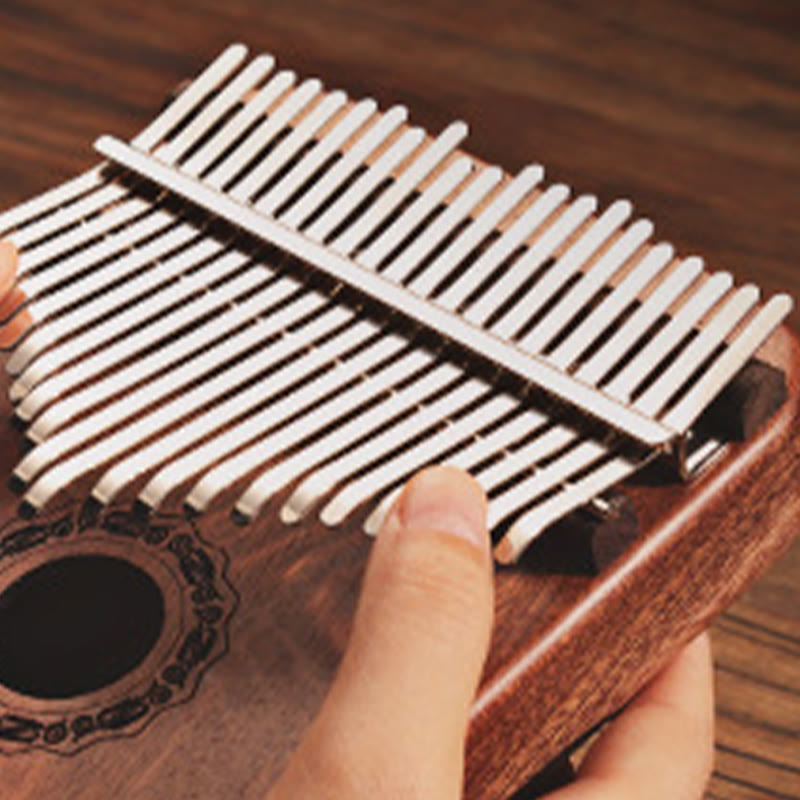 Buddha Stones 21 klawiszy Kalimba Thumb Piano żółte drewno sandałowe przenośne pianino na palce