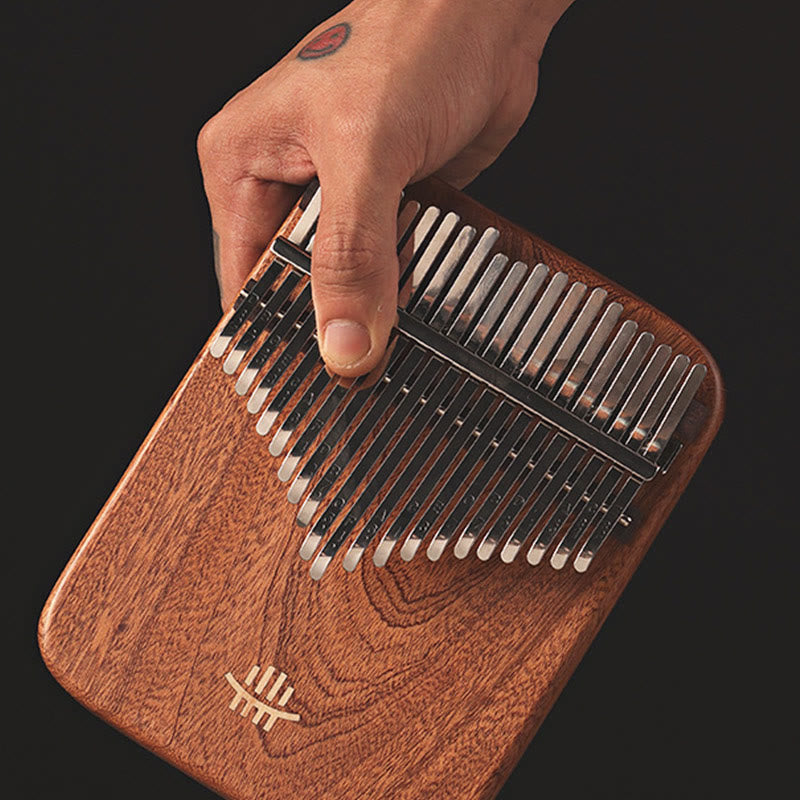 Buddha Stones Kalimba 21 klawiszy Pianino kciukowe Żółte drewno sandałowe Retro przenośne pianino na palce