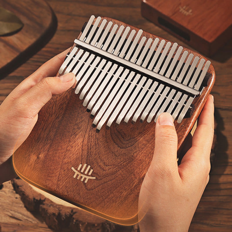 Buddha Stones Kalimba 21 klawiszy Pianino kciukowe Żółte drewno sandałowe Retro przenośne pianino na palce