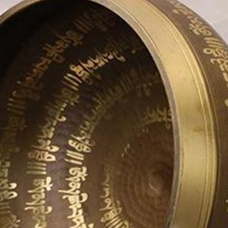 Buddha Stones Ręcznie wykonany wzór misy śpiewającej z fragmentem Pisma Świętego do uzdrawiania i medytacji. Zestaw mis dźwiękowych - image 10