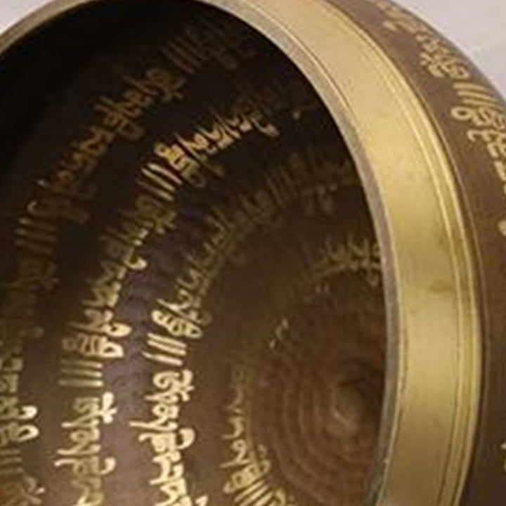 Buddha Stones Ręcznie wykonany wzór misy śpiewającej z fragmentem Pisma Świętego do uzdrawiania i medytacji. Zestaw mis dźwiękowych - image 10