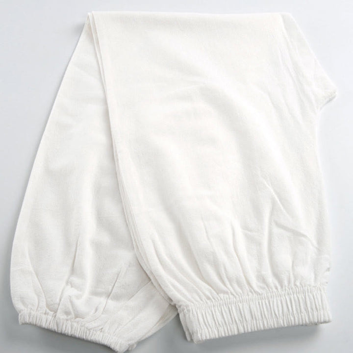 Buddha Stones Letnie Jednolity Kolor Unisex Elastyczna Talia Spodnie Do Ćwiczeń Tai Chi Qigong Z Kieszeniami - image 9