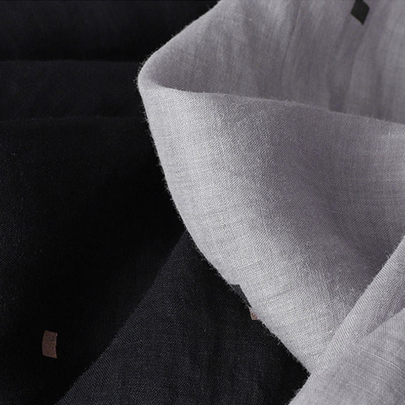 Buddha Stones Letnie Luźne Polka Dot Wzór Bawełna Len Damskie Szerokie Spodnie Nogawki Z Kieszeniami - image 16