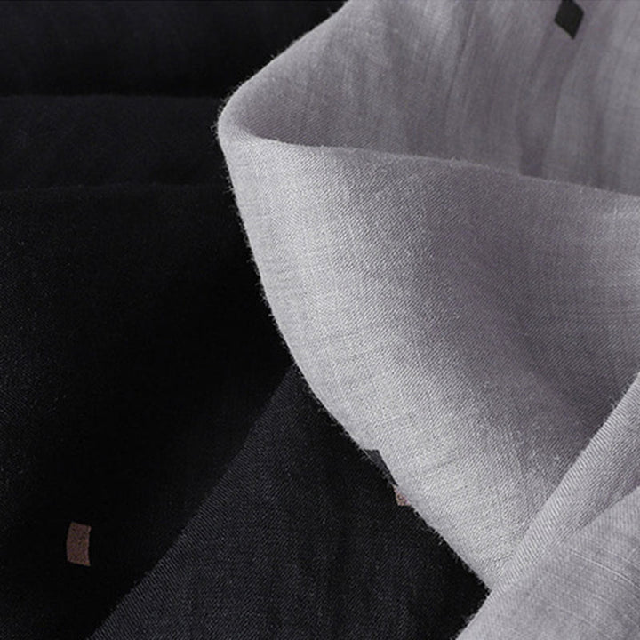 Buddha Stones Letnie Luźne Polka Dot Wzór Bawełna Len Damskie Szerokie Spodnie Nogawki Z Kieszeniami - image 16