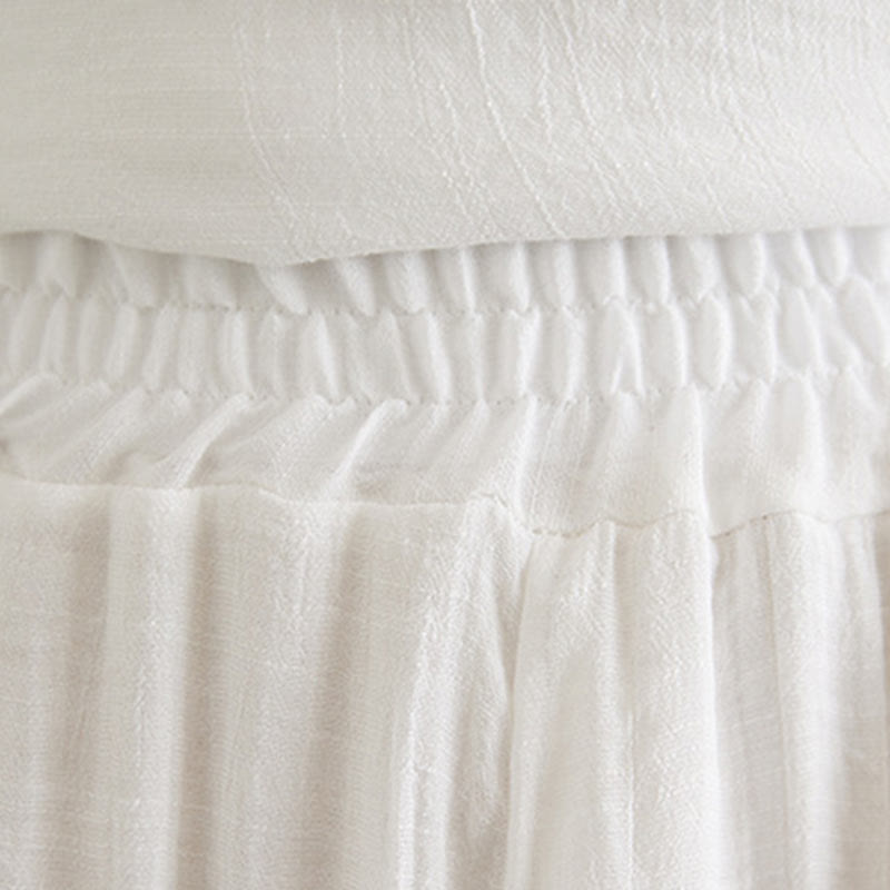 Buddha Stones 2 szt. beżowe chińskie żaby-guziki projekt koszula z długim rękawem spodnie medytacja zen tai chi bawełna len odzież damska zestaw - image 14