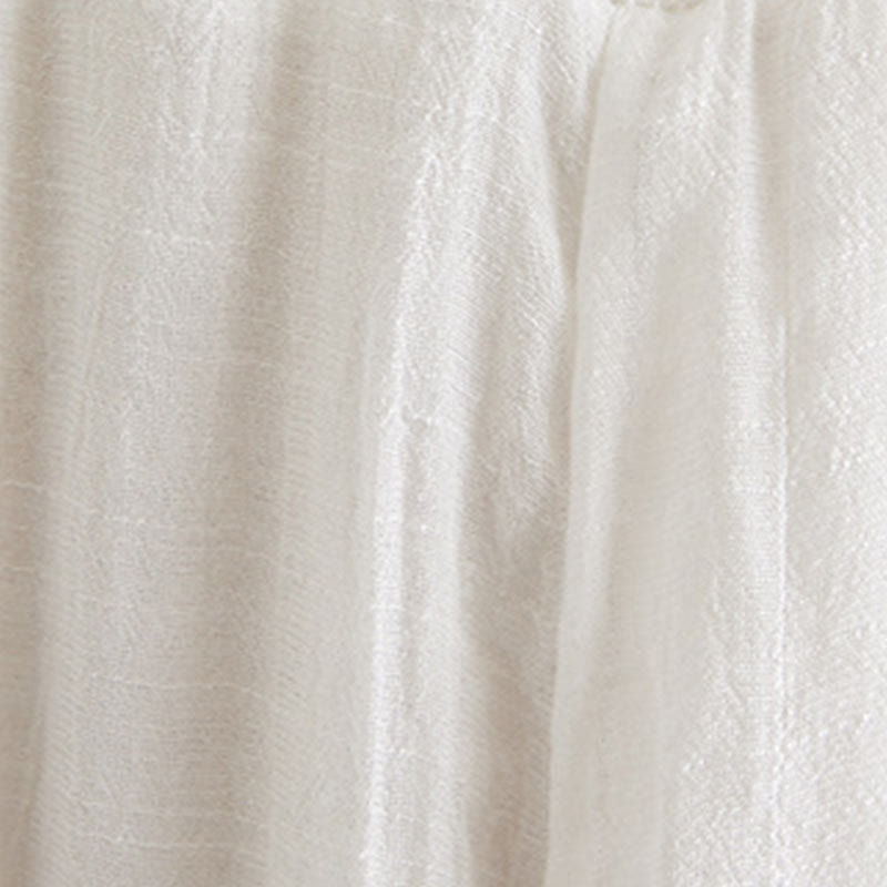 Buddha Stones 2 szt. beżowe chińskie żaby-guziki projekt koszula z długim rękawem spodnie medytacja zen tai chi bawełna len odzież damska zestaw - image 15