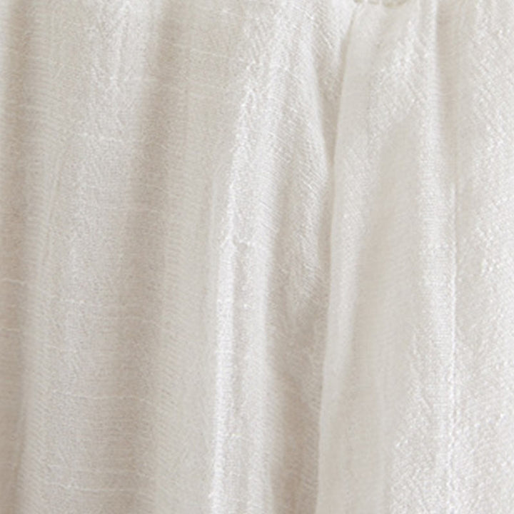 Buddha Stones 2 szt. beżowe chińskie żaby-guziki projekt koszula z długim rękawem spodnie medytacja zen tai chi bawełna len odzież damska zestaw - image 15