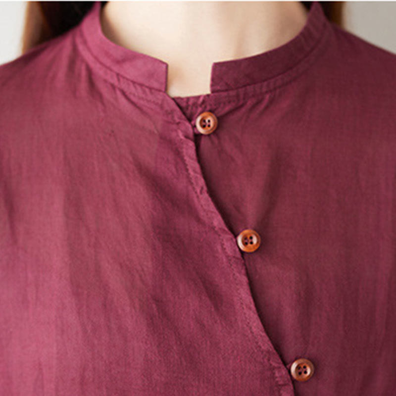 Buddha Stones, swobodny, 2 sztuki, prosta koszula z rękawem 3/4 i skośnym kołnierzykiem, szerokie nogawki, spodnie z kieszeniami, odzież do medytacji Zen Tai Chi, zestaw damski - image 9