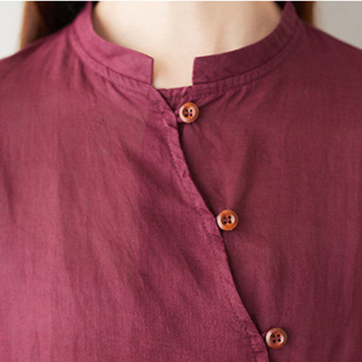 Buddha Stones, swobodny, 2 sztuki, prosta koszula z rękawem 3/4 i skośnym kołnierzykiem, szerokie nogawki, spodnie z kieszeniami, odzież do medytacji Zen Tai Chi, zestaw damski - image 9