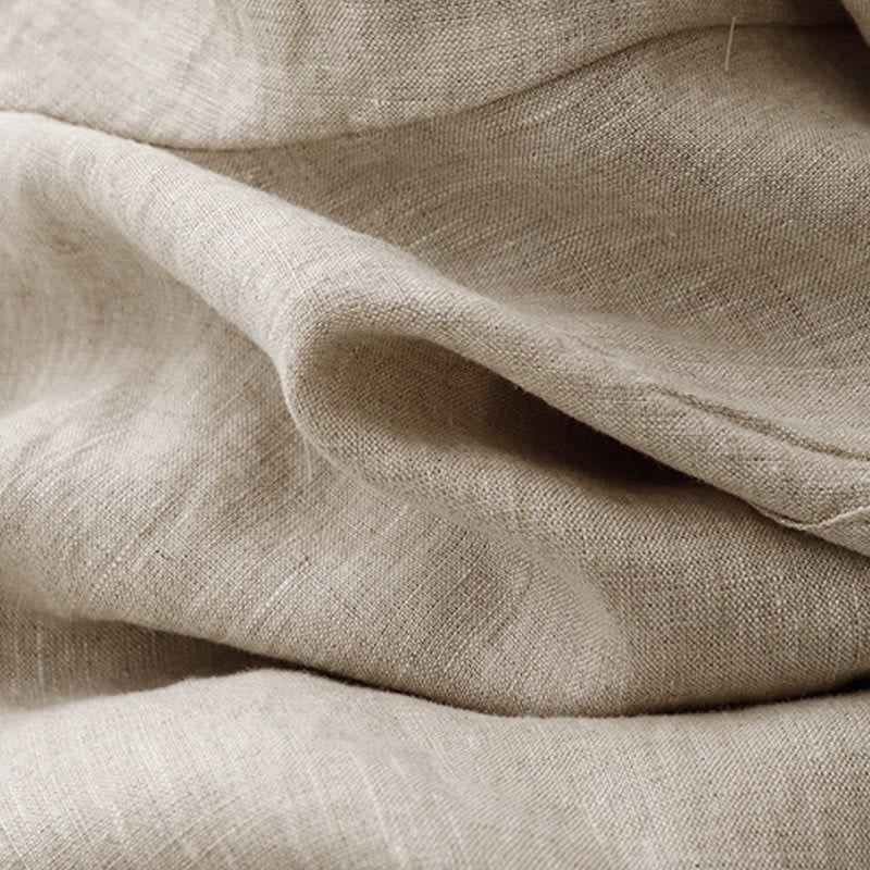 Buddha Stones Letnie Żabki-Guziki Koronkowe Wysokie Spodnie Damskie Z Lnianej Bawełny Z Kieszeniami - image 6