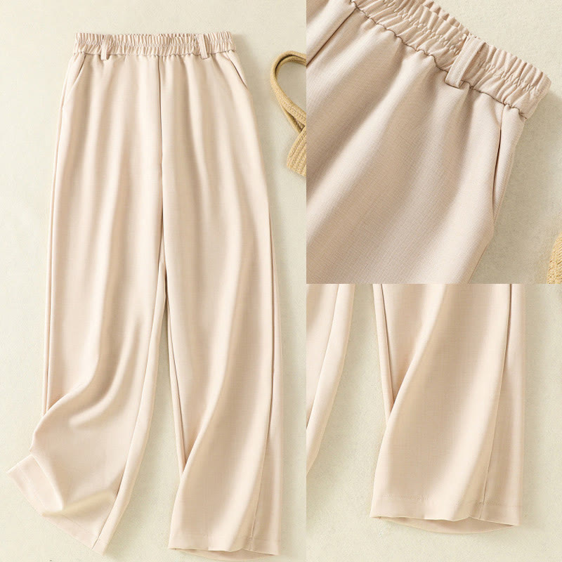 Buddha Stones Vintage Elastyczny Pas Projekt Ściągacz Damskie Spodnie Bawełniane Z Kieszeniami - image 7