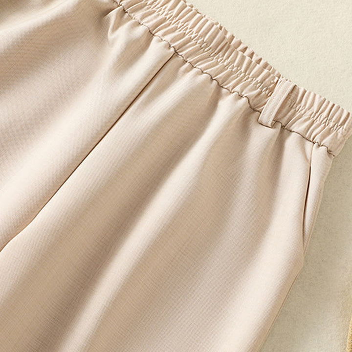 Buddha Stones Vintage Elastyczny Pas Projekt Ściągacz Damskie Spodnie Bawełniane Z Kieszeniami - image 2