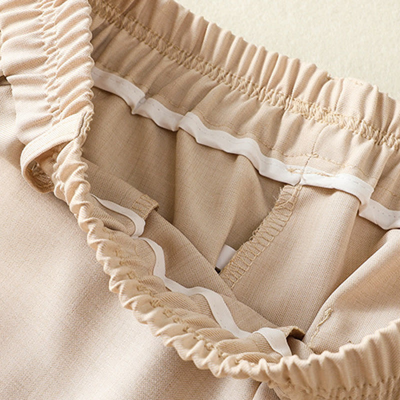 Buddha Stones Vintage Elastyczny Pas Projekt Ściągacz Damskie Spodnie Bawełniane Z Kieszeniami - image 4