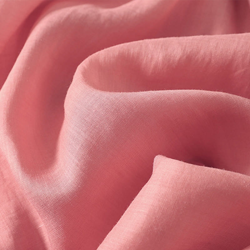 Sukienka midi damska z krótkim rękawem i plisami Buddha Stones z sznurowaniem, bawełną i lnem, z kieszeniami - image 9