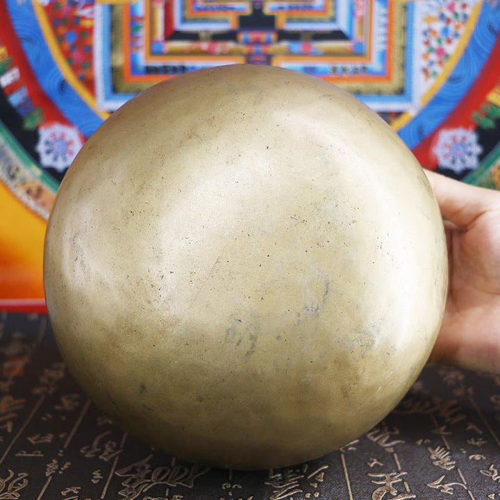 Buddha Stones Ręcznie robiona nepalska złota misa śpiewająca o prostym designie, do uzdrawiania i medytacji. Zestaw mis dźwiękowych. - image 14