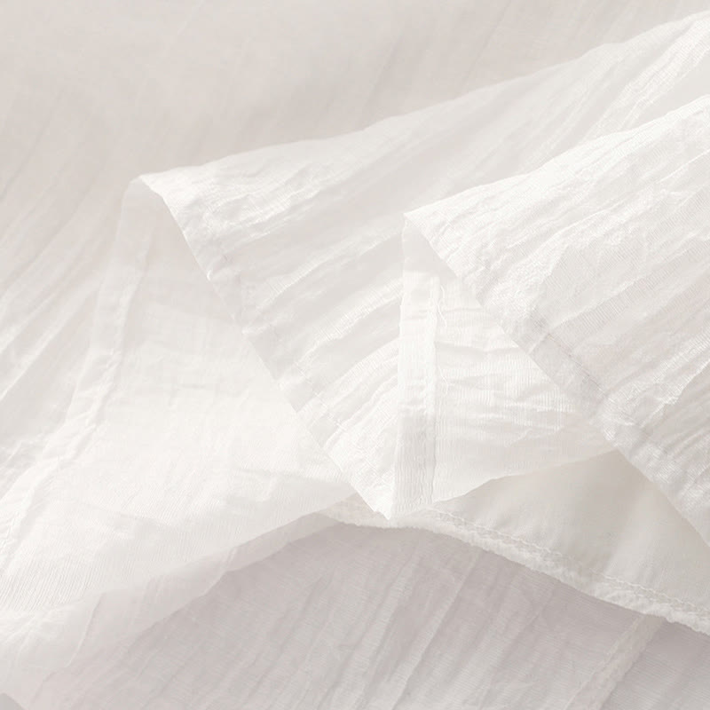 Sukienka midi z krótkim rękawem z bawełny i lnu z motywem Buddha Stones, letnia, swobodna, prosta, haftowana, dwuwarstwowa - image 28