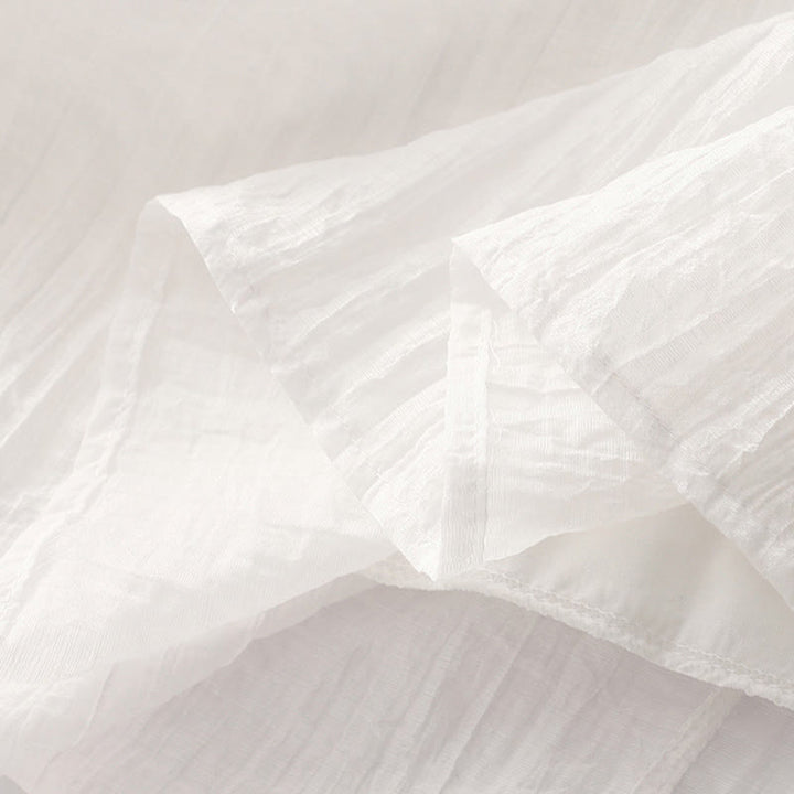 Sukienka midi z krótkim rękawem z bawełny i lnu z motywem Buddha Stones, letnia, swobodna, prosta, haftowana, dwuwarstwowa - image 28