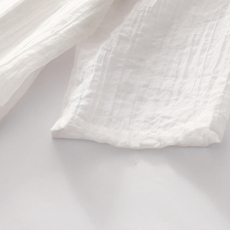 Sukienka midi z krótkim rękawem z bawełny i lnu z motywem Buddha Stones, letnia, swobodna, prosta, haftowana, dwuwarstwowa - image 26