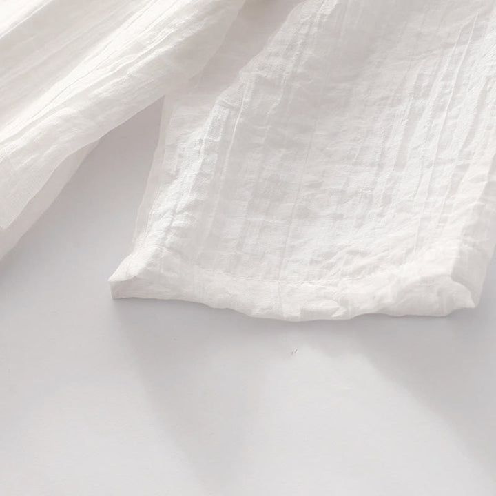 Sukienka midi z krótkim rękawem z bawełny i lnu z motywem Buddha Stones, letnia, swobodna, prosta, haftowana, dwuwarstwowa - image 26