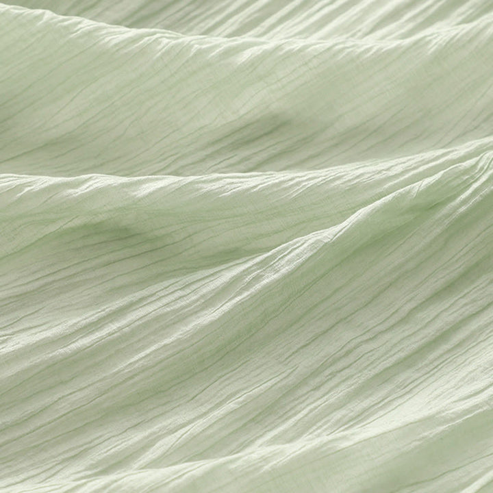 Sukienka midi z krótkim rękawem z bawełny i lnu z motywem Buddha Stones, letnia, swobodna, prosta, haftowana, dwuwarstwowa - image 5