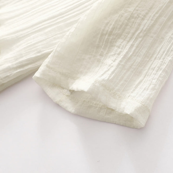 Sukienka midi z krótkim rękawem z bawełny i lnu z motywem Buddha Stones, letnia, swobodna, prosta, haftowana, dwuwarstwowa - image 16