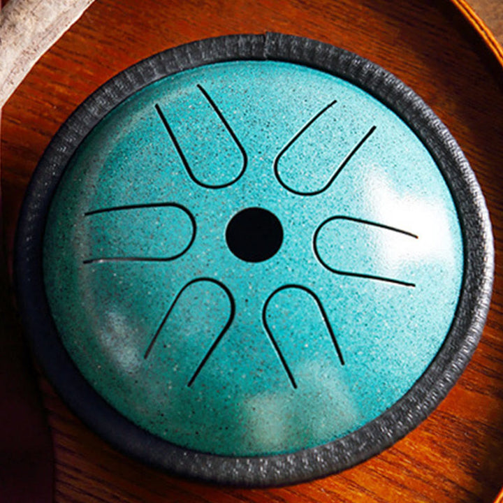 Bęben językowy ze stali Buddha Stones , dźwięk uzdrawiający, medytacja, zestaw perkusyjny do jogi, 6 nut, 5,5 cala
