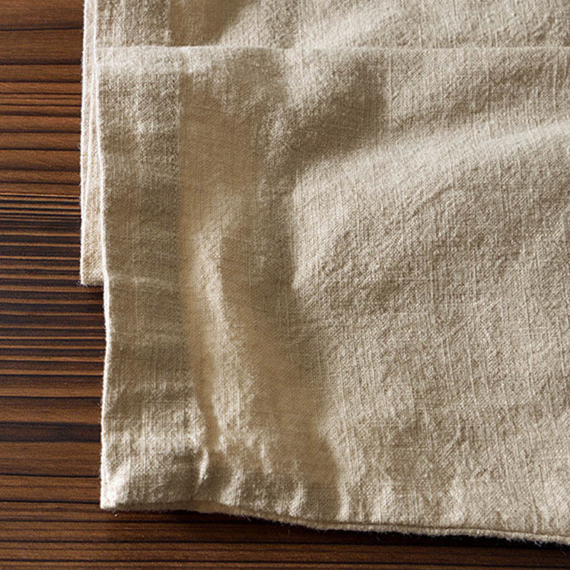 Kamienie Buddha Stones -Guzik Chiński Tang Garnitur Bawełna Lniana Męska Kurtka Koszula Z Kieszeniami - image 27